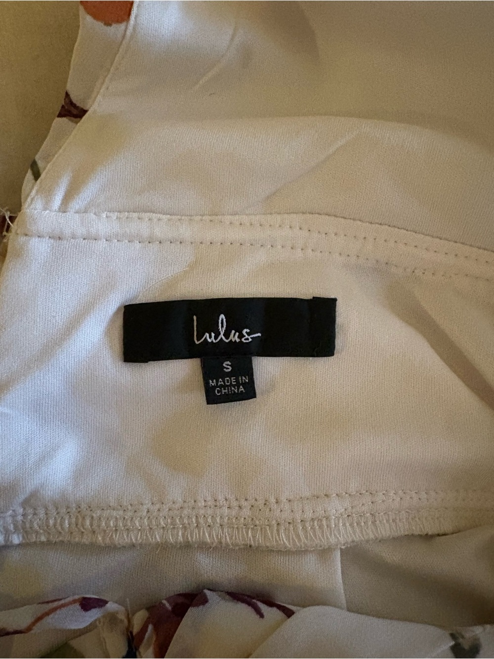 Lulu's Cream Floral Ruffle V-Neck Romper - Picture 13 of 16